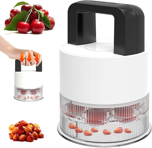 Cherry Pitter Multiple, Cherrys Pitter Corer Tool, Quick Portable Cherry Pitting Tool, Easy to Use for Making Cherry Jam - Pit 7 Cherries at Once, Saving Time & Effort-Dishwasher Safe