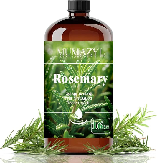 Rosemary Essential Oil, Rosemary Oil 16 Fl Oz 480ML for Diffuser Humidifier Yoga Cleaning DIY Candle Soap Making MUMAZYL Essential Oils