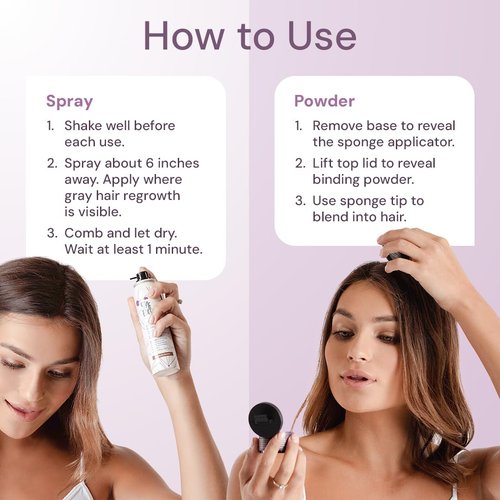 Style Edit Root Concealer Spray and Root Touch Up powder, to Cover Up Roots and Grays, Medium Red Hair Color