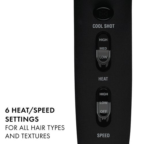 Hot Tools Professional Rainbow Turbo Ceramic Hair Dryer | 1875W Powerful and Quiet Blowouts & 24K Gold One-Step Hair Dryer and Volumizer | Style and Dry, Professional Blowout with Ease