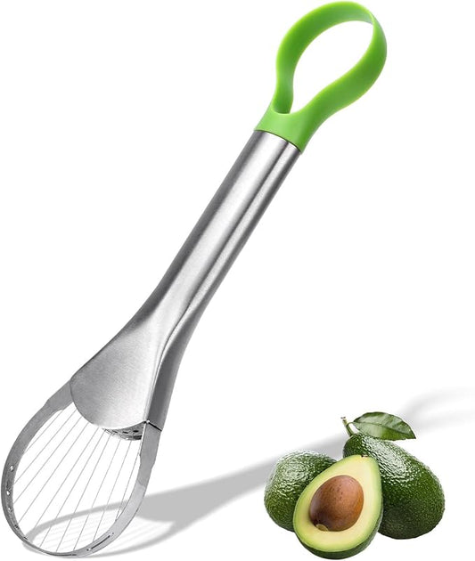 2-in-1 Avocado Pitter and Slicer, Well Made Stainless Efficient Kitchen Tool Dishwasher Safe for Hassle-Free Avocado Prep Sandwiches, Salads