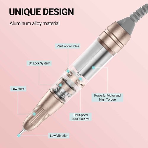 MelodySusie Multifunctional 2-in-1 Desktop Nail Drill with Nail Lamp, XC320C 30000RPM Electric File with Smart Sensor for Manicure Shaping & Gel Removal, Ideal for Advanced Nail Artists & Home Use
