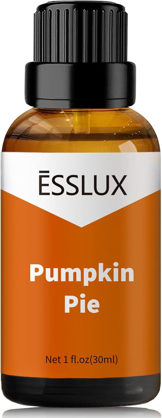 Pumpkin Pie Fragrance Oil, ESSLUX Aromatherapy Candle Making Scents, Essential Scented Oils for Home for Diffuser, Massage, Soap, Perfume, Humidifier, 30 ml