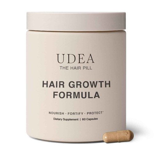 UDEA Wellness, The Hair Pill | Daily Hair Supplement for Strength & Revitalization, Pure Formula, Non-GMO, Gluten Free & Vegan Hair Vitamins for Women & Men | 60 Capsules