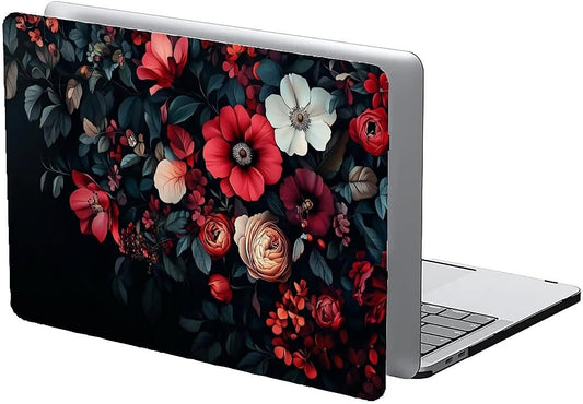 Compatible with MacBook Air 13.3 13.6 Inch Case 2022 2021 2020 2019 Plastic Hard Shell Case Cover,13.3 Pro(A1706/A1708/A1989/A2159/A2289/A2338), Dark Floral