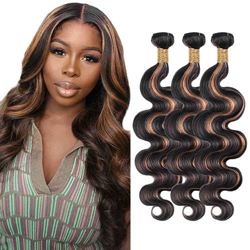 20 20 20 Inch Ombre Bundles P1B30 Body Wave Human Hair Bundle Two Tone Black Mixed With Color 30 Body Wave Bundle Fridnae Hair 1B30 Highlight Brown Bundles