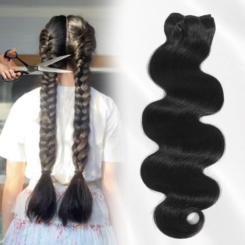 Raw Bundles Human Hair Body Wave Bundles, 18 Inch 16A Raw Hair Bundles Burmese Hair Bundles, 3 Years Service Life, Keep Texture Silky Soft Tangle-Free after Multiple Washes