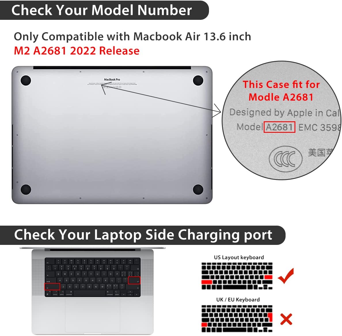 Compatible with MacBook Air 13 inch Case 2025 2024-2022 M4 A3240 M3 A3113 M2 A2681, Plastic Hard Shell&Keyboard Cover&Screen Film&Webcam Cover for MacBook Air 13.6 inch Case, Spring Flowers