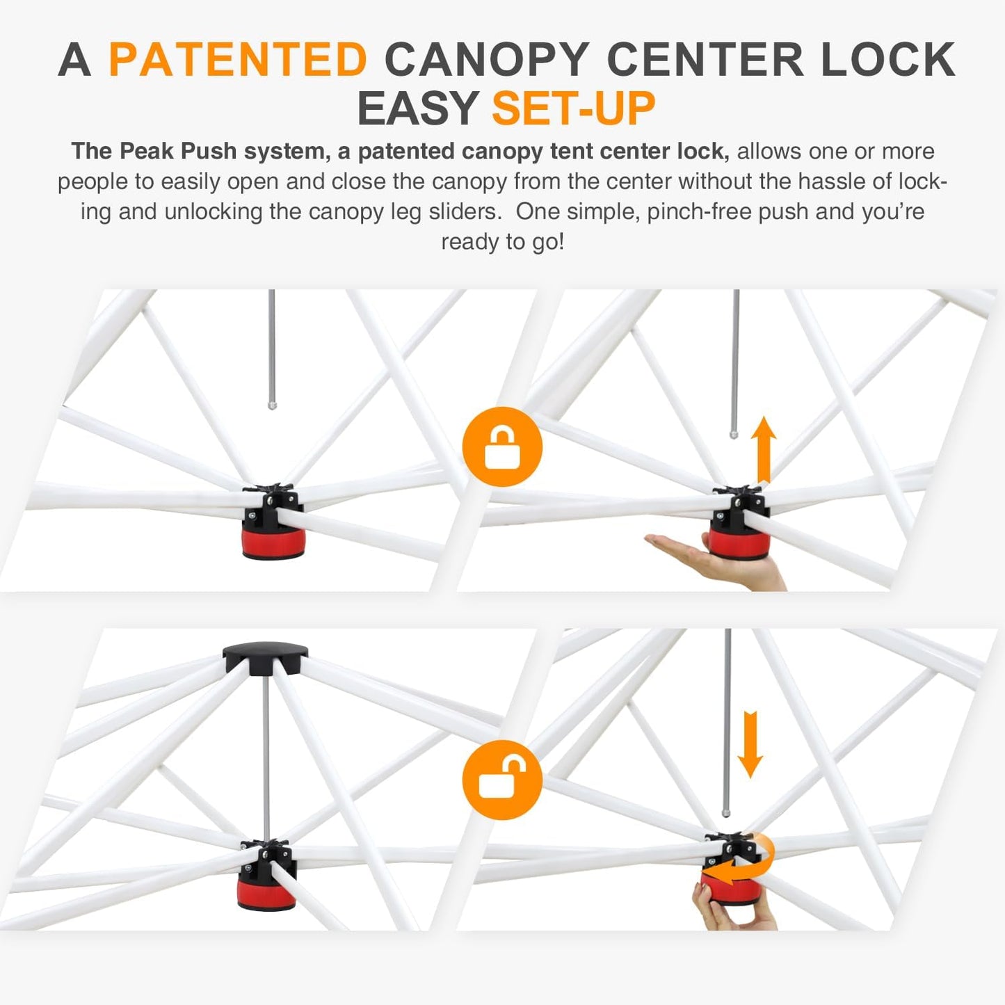 EAGLE PEAK Pop Up Canopy Tent with 1 Sidewall, Easy Setup Event Tent, Outdoor Sun Shade, Wheeled Carry Bag, Stakes and Guy Ropes, Instant Canopy 12x12, Red