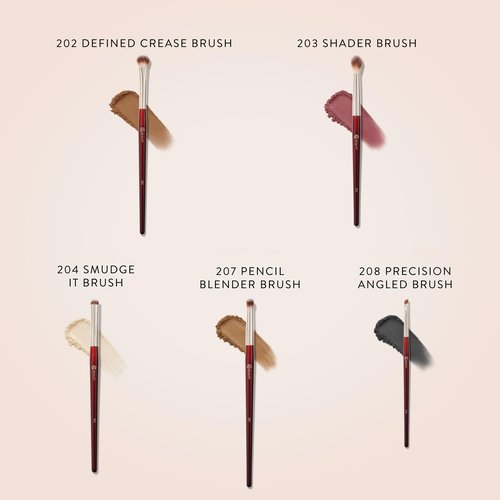 BK BEAUTY - BRUSH SET FOR HOODED OR SMALLER EYES (5PC) - Eyeshadow Brush Set for Blending, Smudging & Defining Eyeshadow and Eyeliner | Premium Eye Makeup Brushes for Precise Application