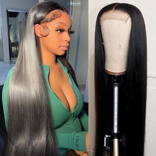 Mariska Lace Front Wigs Human Hair Straight 4x4 Closure wigs for Black Women 150% Density (22INCH)