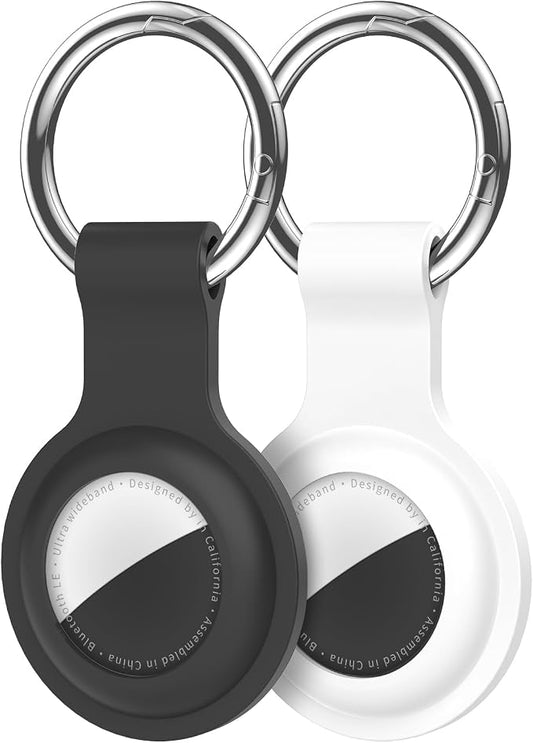 Compatible with AirTag Holder Case Keychain 2 Pack, for AirTag 1st & 2nd Generation Key Chain Ring Case Cover for Air Tag Holder GPS Tracker Item Air Tags Finders Air Tagholder for Kids,Bags,Luggages