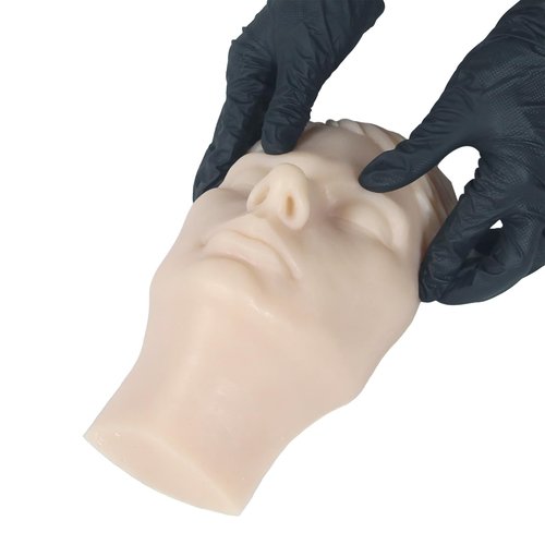 JUYO VONSAN Injection Training Mannequin Face Silicone Head Facial Injection Face Nose Model （Not TPE） for Piercing Tattoo Practice Medical Student (Woman Head)