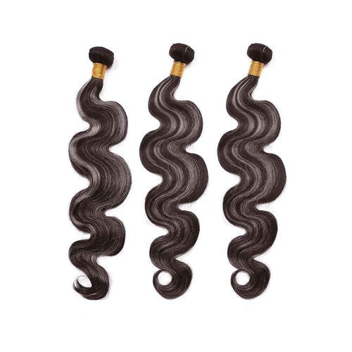 Condescension P4/Grey Human Hair Bundles 26 28 30 inch Jerry Body Wave Human Hair Bundles Highlight Chocolate Grey Unprocessed Soft Sewn In Hair with Double Weft for Black Women