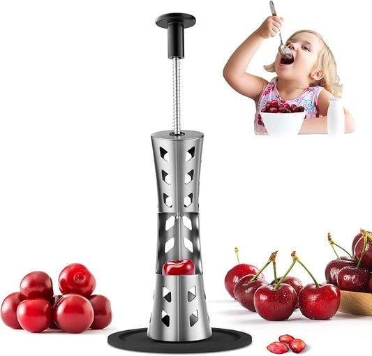 YYP Cherry Pitter Remover Tool - 304 Stainless Steel, Durable, Press Type for Effortless Cherry Seed Removal. Perfect Kitchen Tool for Coring and Deseeding Fruit Pits