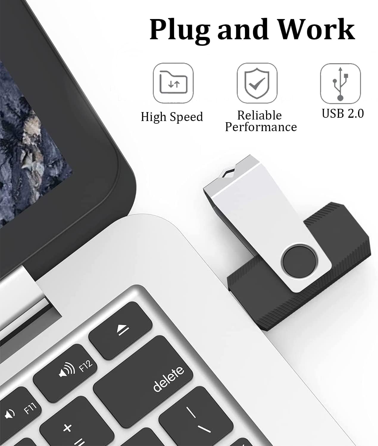 8GB Flash Drives 100 Pack, Wooolken USB 2.0 Thumb Drive with Lanyards Bulk USB Sticks for Weddings,Office, School, Data Storage Backup