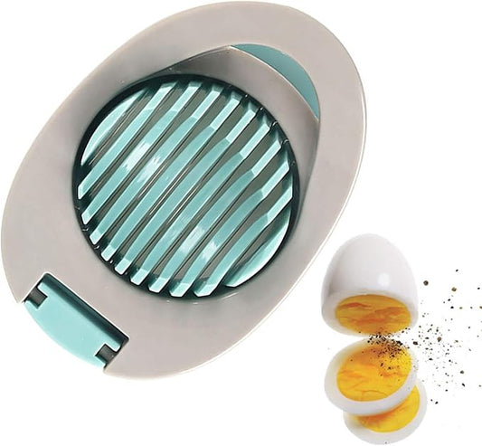 Egg Slicer for Hard Boiled Eggs Cutter with Stainless Steel Wire Dishwasher Safe (Green)