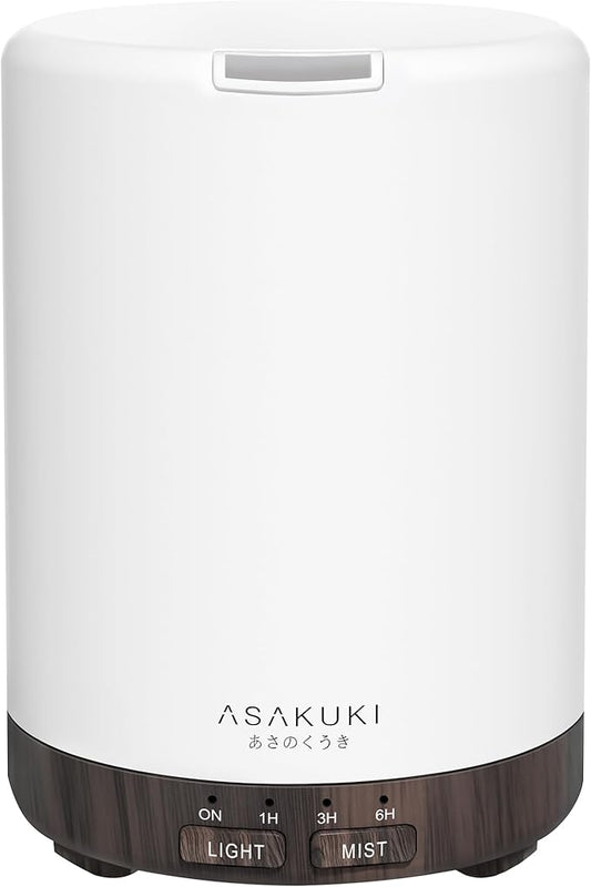 ASAKUKI Essential Oil Diffuser for Home, 300 ml Humidifier with Automatic Shut-Off, Quiet Aromatherapy Diffuser with 7 LED Lights for Living Room, Kitchen, Bedroom, Hotel - Black