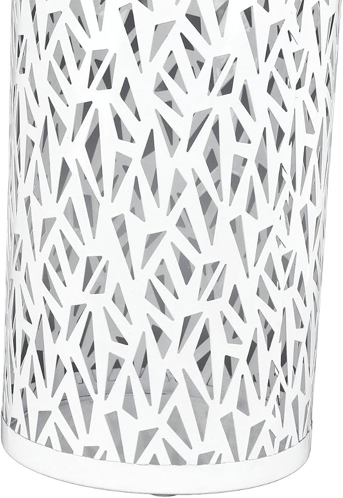Metal Round Umbrella Stand Rack,Umbrella Holder Organizer Bin Hollowed Freestanding Canes Walking Sticks Holder for Entryway Home Hotel Office Decor (M)