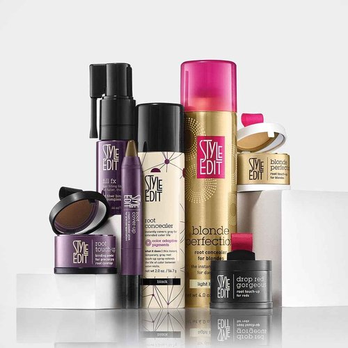 Style Edit Medium Brown Full Size, Travel Size Concealer, and Touch Up Powder