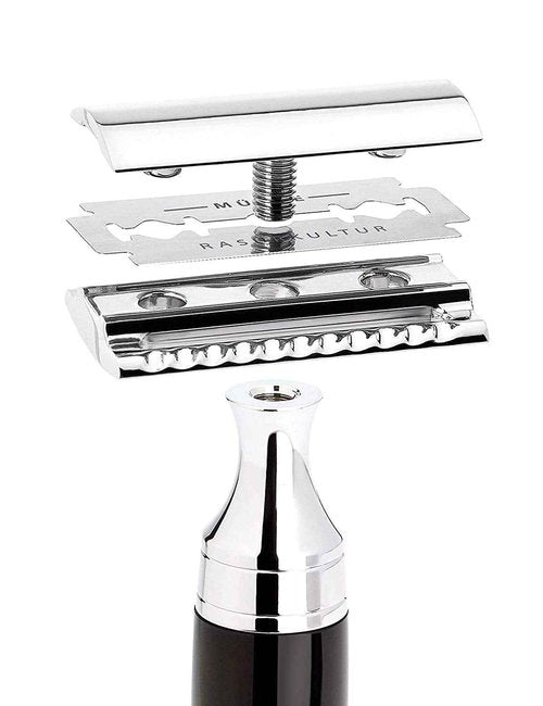 MÜHLE TRADITIONAL R89 Double Edge Safety Razor (Closed Comb) | Perfect for Everyday Use & MÜHLE TRADITIONAL Stand for Razors, Shave Accessory - Robust Stainless Steel