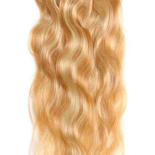 Giginger Bundles Human Hair P27/613 Blonde Deep Wave Human Hair Bundles 22 24 26 Inch Highlight Honey Blonde Unprocessed Quick Weave Soft Sewn In Hair Extensions for Black Women