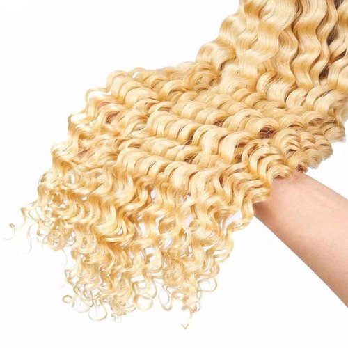 Condescension Human Hair Bundles 26 28 30 Inch Blonde 613 Jerry Curly Bundles Human Hair Unprocessed Brazilian Virgin Quick Weave Hair for Black Women