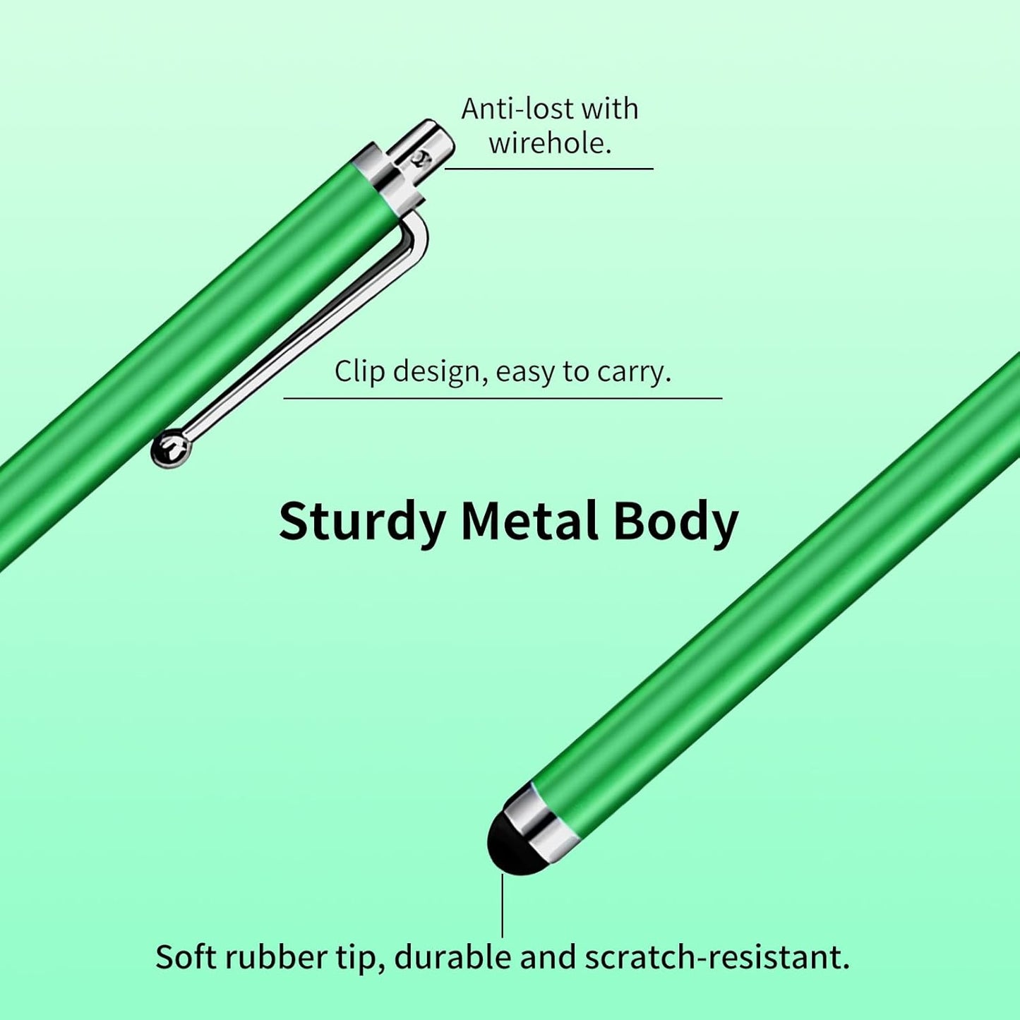 20 Pack Stylus Pen,Stylus Pen for Touchscreen High Precision and Sensitivity for Everyday Writing/Drawing,Universal Stylus Compatible with All Touch Screens,10 Colors