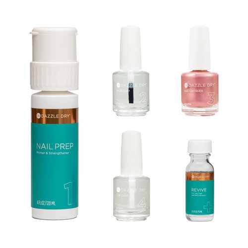 Dazzle Dry Full System Kit - Rose Princess - A light dusty rose shimmer. Full coverage shimmer. (0.5 fl oz)