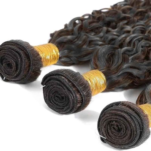 Giginger Bundles Human Hair P4/GREY 26 28 30 inch Deep Wave Human Hair Bundles Highlight Chocolate Grey Unprocessed Quick Weave Soft Sewn In Hair Extensions for Black Women