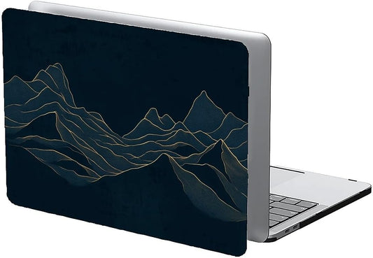 Compatible with MacBook Air 13.3 13.6 Inch Case 2022 2021 2020 2019 Plastic Hard Shell Case Cover,13.6 Air (A2681) M2 2022, Dark Mountains