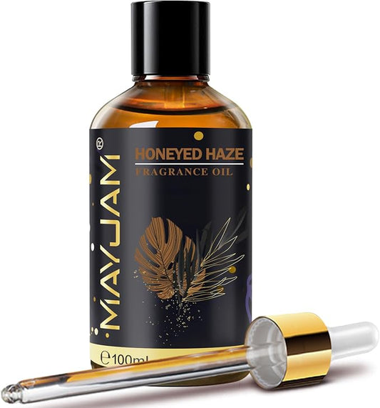 Honeyed Haze Fragrance Oil Essential Oil, MAYJAM 3.38FL.OZ Honeyed Haze Oil for Diffusers for Home, Long Lasting Scented Oils for Soap Candle Making - 100ML