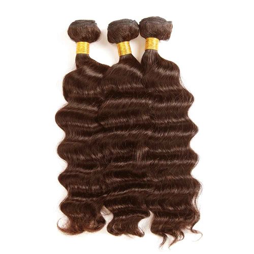 26 28 30 Inch Color #4 Bundles Chocolate Brown Deep Wave Bundle Brazilian Virgin Hair 3 Bundles Color #4 Deep Wave Hair Extensions