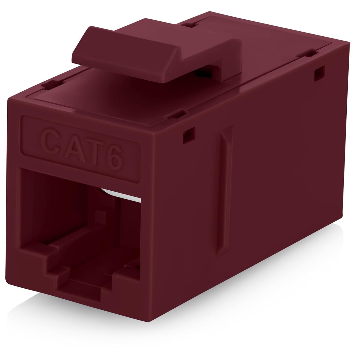 Everest RJ45 CAT6 Keystone Coupler in Red (6-Pack) - RJ45 Coupler - Cat6 Keystone Jacks
