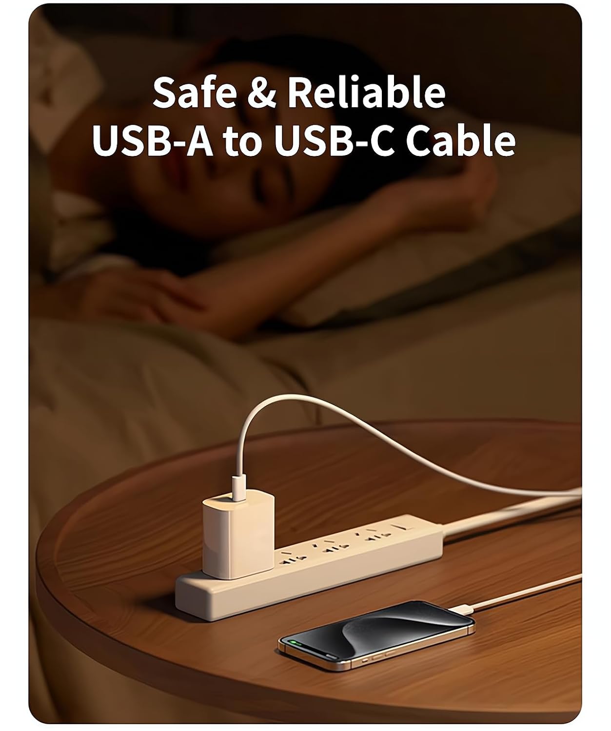 Woven USB-C Cable for Apple iPhone 16 Pro Max [MFi Certified] CarPlay USB A to USB C Wire USB to Type C Charger Cord Fast Charging for iPhone 16 Plus/15 Pro Max/15Pro/15Plus/iPad Pro M4 (5ft White)