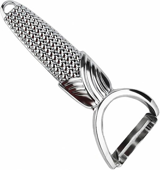 Corn Peeler and Stripper for Cob, Stainless Steel Husker Tool with Ergonomic Handle, Sharp Kernel Remover & Shucker for Kitchen, Silver