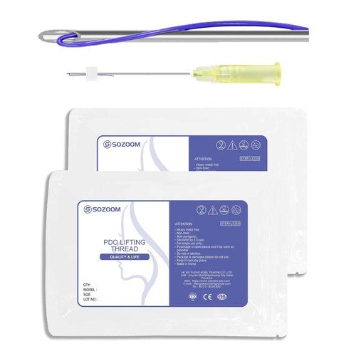 SOZOOM PDO Mono Thread, Pdo Threads Stimulate Collagen Production to Improve Skin Appearance (100PSC-29G-25mm)