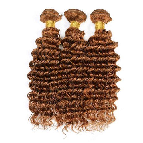 Condescension Human Hair Bundles 24 26 28 Inch Blonde Light Brown Deep Wave Bundles Human Hair Unprocessed Brazilian Virgin Quick Weave Hair for Black Women