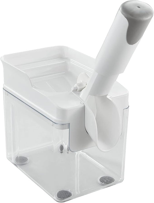 Leifheit Cherry Stoner Remover – Stainless Steel Plunger Pits 25 Lbs/Hour, Easy-Clean Container, Dishwasher Safe, Ideal for Pies, Canning, Snacking, German Design, Replacement Parts – White