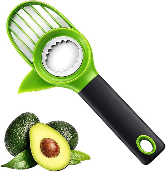 3-in-1 Avocado Slicer, 2026 New Avocado Pitter, Multifunctional Avocado Tool for Kitchen Helper, Ergonomic Avocado Cutter for Salads, Non-Slip Handle Avocado Slicer for Home Cooking (1pcs)