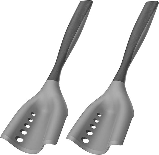 2 Pack Mincing Spatula Meat Chopper, Hamburger Grinder, Premium Heat Resistant Smasher for Ground Beef, Potato Mix Tool, Meat & Poultry Tenderizers-Black