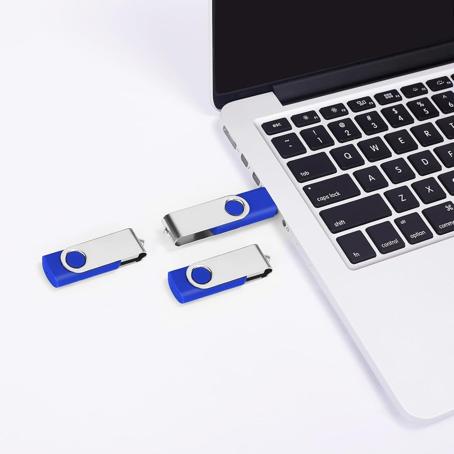 1GB Bulk Flash Drives 50 Pack, EASTBULL USB 2.0 Metal Flash Drive Bulk Swivel Thumb Drives Pack (Blue)