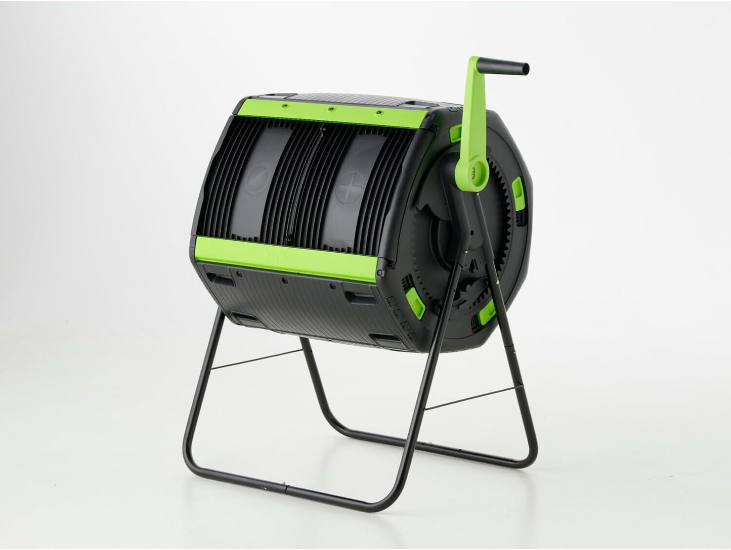 Compost Tumbler 48 Gallon Dual Compartment - Easy Turning Geared Design