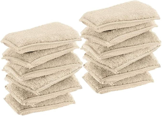 KMAKII Bamboo Kitchen Sponges,Dish Sponge,Super Absorbent Cleaning Sponges, Pack of 12