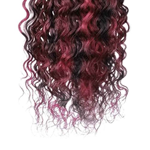 Habiliana Bundles Human Hair 22 24 26 Inch Jerry Curly Wave Burgundy P1B/99J Human Hair Bundles 11A Unprocessed Brazilian Virgin Quick Weave Hair Extensions for Black Women