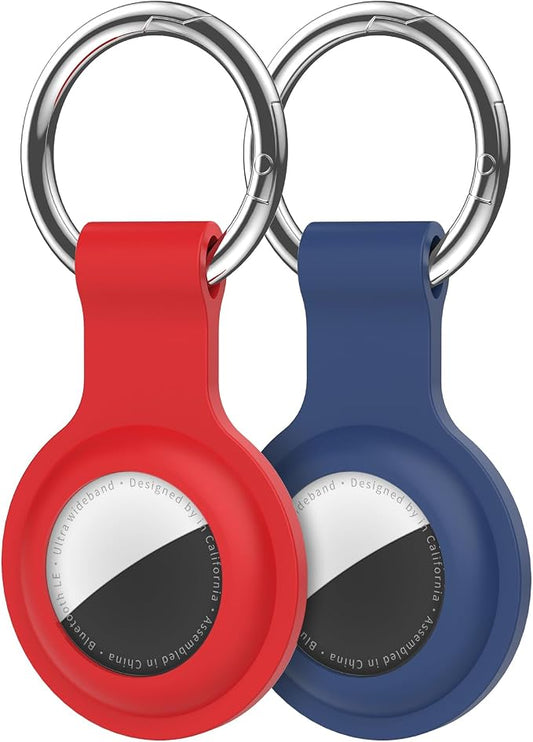 Compatible with AirTag Holder Case Keychain 2 Pack, for AirTag 1st & 2nd Generation Key Chain Ring Case Cover for Air Tag Holder GPS Tracker Item Air Tags Finders Air Tagholder for Kids,Bags,Luggages