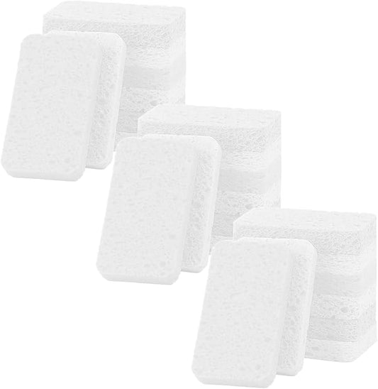 24 - Pack Non-Scratch Scrub Sponges - Sponges for Dishes and Washing Dishes, Cleaning Sponges for Kitchen Home and More（White）