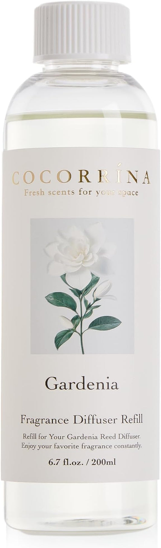 COCORRÍNA Reed Diffusr Oil - Gardenia 6.7 oz. Scented Oil for Reed Diffuser Home Fragrance for Bedroom, Bathroom