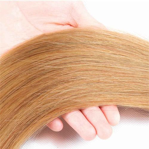 Condescension Brazilian Human Hair Bundles 24 26 28 Inch Straight 3 Bundles Human Hair 100% Unprocessed Remy Brazilian Virgin Weave Hair Honey Blonde 27 for Women