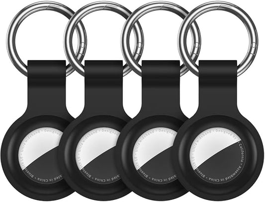 Compatible with AirTag Holder Case Keychain 4 Pack, for AirTag 1st & 2nd Generation Key Chain Ring Case Cover for Air Tag Holder GPS Tracker Item Air Tags Finders Air Tagholder for Kids,Bags,Luggages